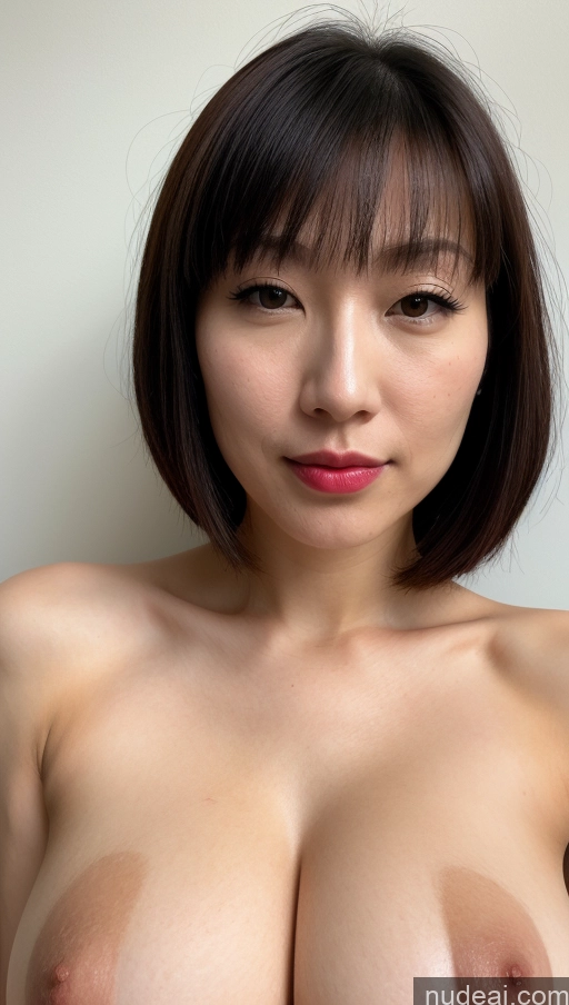 related ai porn images free for Woman One Beautiful Lipstick Fairer Skin 30s Black Hair Skin Detail (beta) Close-up View Huge Boobs Japanese Bobcut