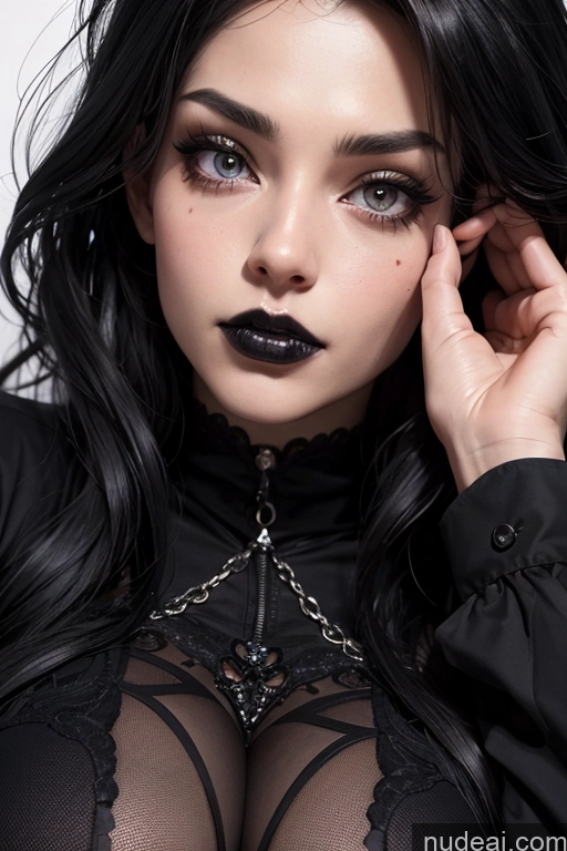 related ai porn images free for Goth Black Hair Long Hair Close-up View 18 Sexy Face Huge Boobs Shirt