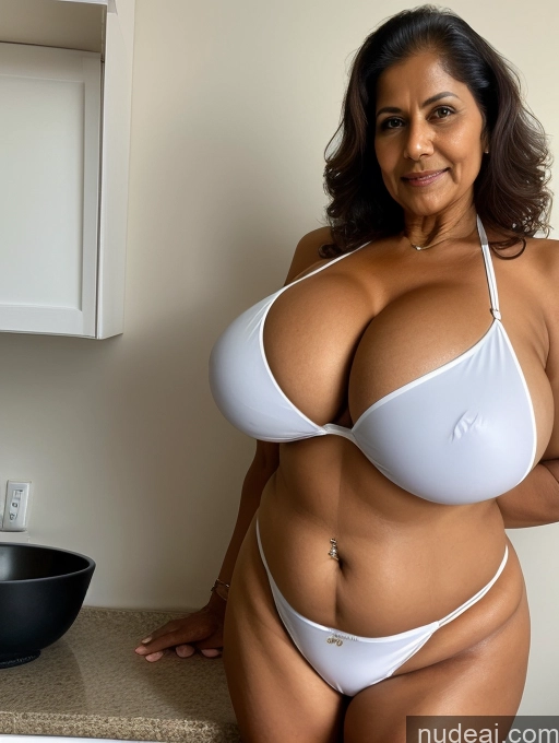 related ai porn images free for Milf One Busty Huge Boobs Thick Tanned Skin 70s Indian Front View Maid Microkini Thong