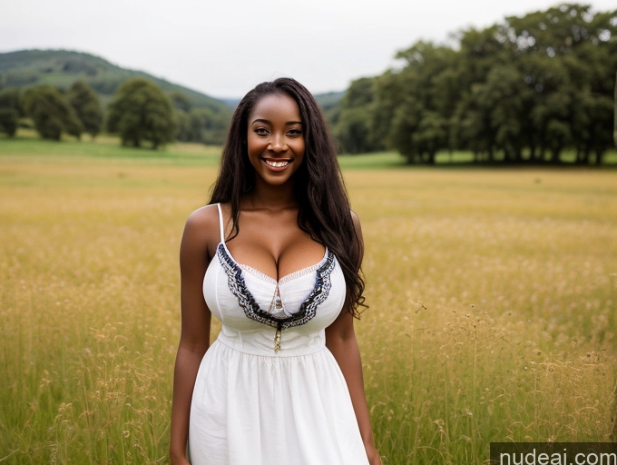 ai nude image of there is a woman standing in a field of tall grass pics of Skinny Huge Boobs Busty Pubic Hair Sorority Two 18 Happy African Meadow Dirndl