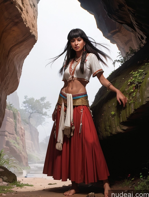 related ai porn images free for Tanned Skin Native American Traditional Tribal Detailed Cave Long Skirt Thong Fantasy Style Jeff Easley Fr4z3tt4 Bangs