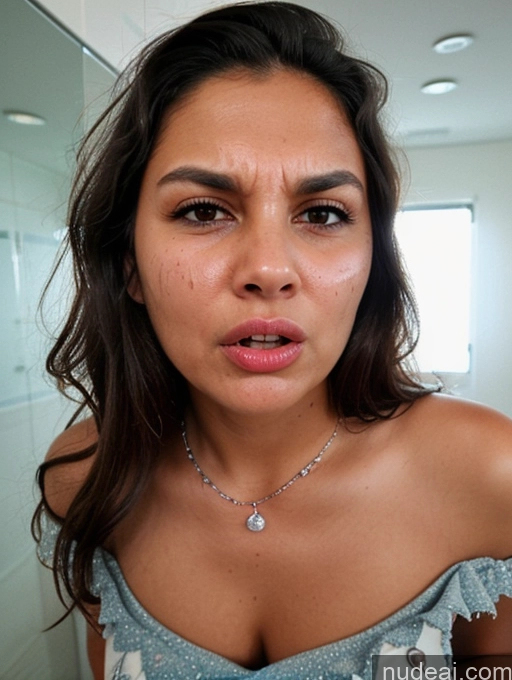 ai nude image of arafed woman with a necklace and a necklace on her neck pics of Fat Pubic Hair Long Hair Indian Jewelry Tanned Skin Changing Room 20s Short Small Tits Angry Cumshot Dress