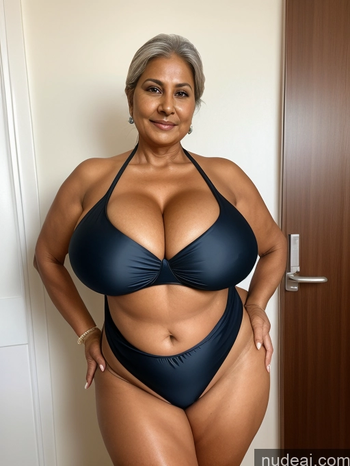 related ai porn images free for Milf One Busty Huge Boobs Tanned Skin Indian Front View Maid Microkini Thong 70s Thick