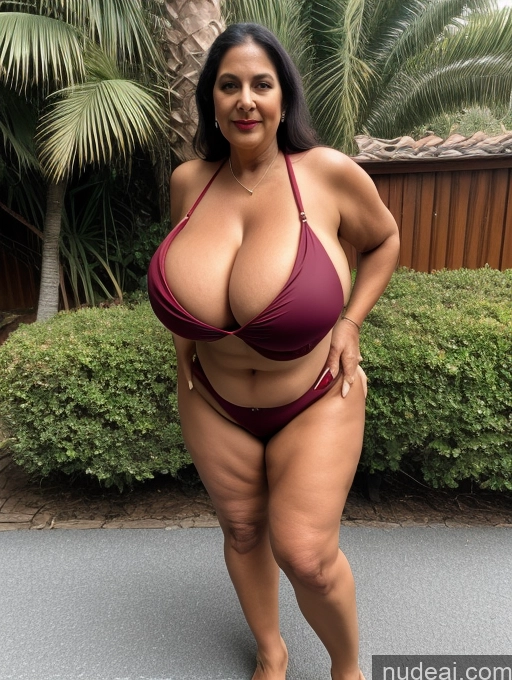 related ai porn images free for Milf One Busty Huge Boobs Tanned Skin Brazilian Front View Microkini Thong Thick 80s Vampire