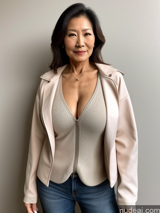 related ai porn images free for Milf Perfect Boobs Beautiful Perfect Body 70s Chinese Blouse Casual Jacket Professor Stylish Sweater Cleavage Topless Detailed