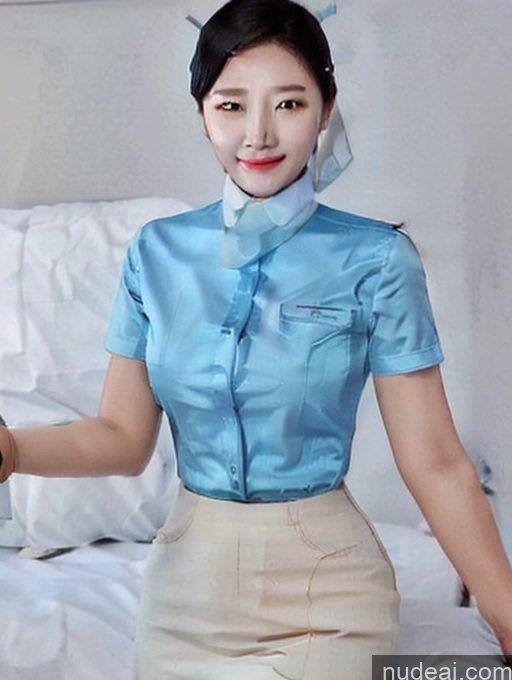 Woman Filipina Stewardess Uniform