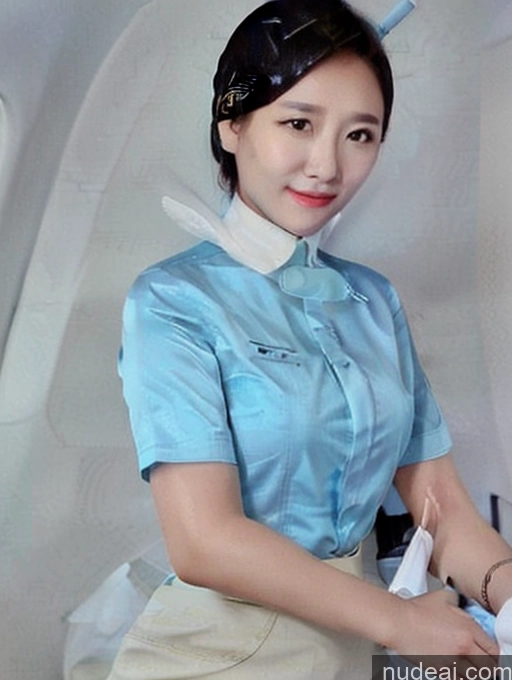 Woman Filipina Stewardess Uniform