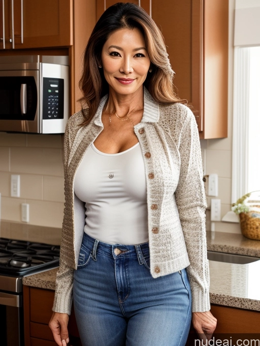 related ai porn images free for Milf Perfect Boobs Beautiful Perfect Body 60s Korean Kitchen Jacket Jeans Shirt Stylish Sweater Cleavage Detailed