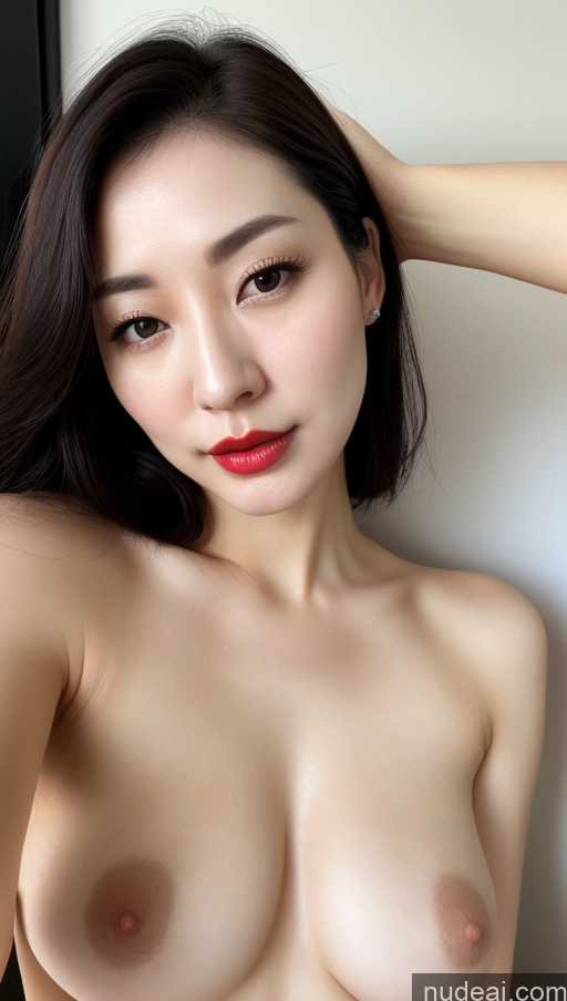 related ai porn images free for Woman One Small Tits Beautiful Lipstick Fairer Skin 30s Black Hair Slicked Korean Close-up View