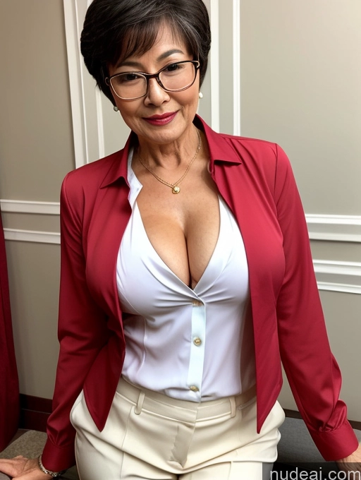 related ai porn images free for Milf Perfect Boobs Beautiful Glasses Perfect Body 60s Seductive Pixie Chinese Party Blouse Casual Jacket Professor Secretary Shirt Stylish Suit Cleavage Detailed Sexy Face