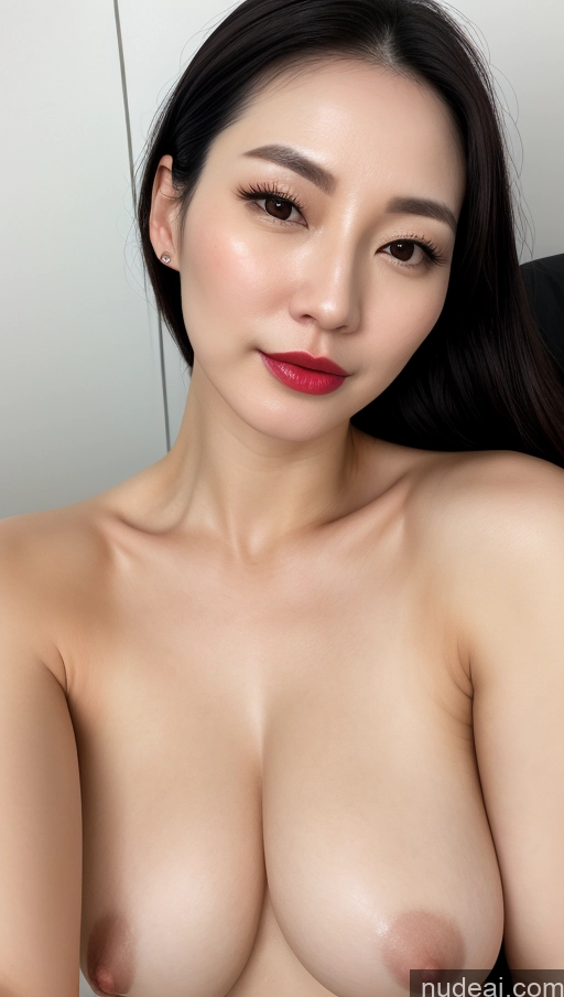 related ai porn images free for Woman One Small Tits Beautiful Lipstick Fairer Skin 30s Black Hair Slicked Korean Close-up View