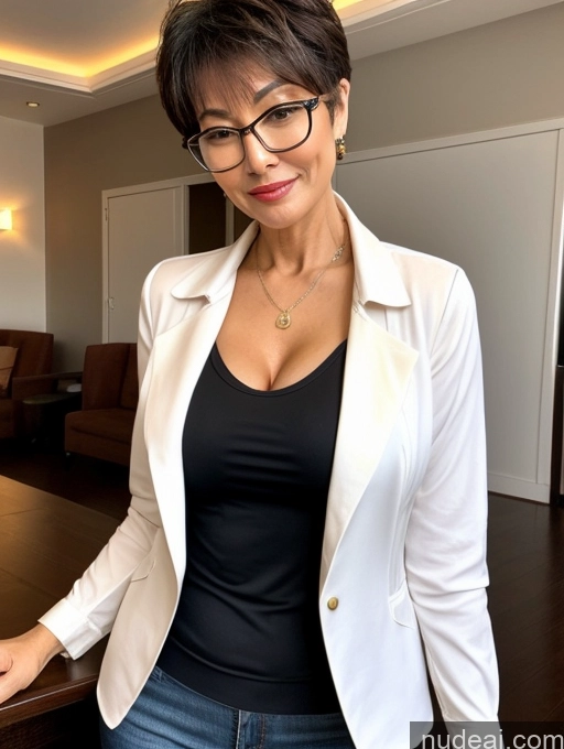 related ai porn images free for Milf Perfect Boobs Beautiful Glasses Perfect Body 50s Seductive Pixie Chinese Party Blouse Casual Jacket Professor Secretary Shirt Stylish Suit Cleavage Detailed Sexy Face