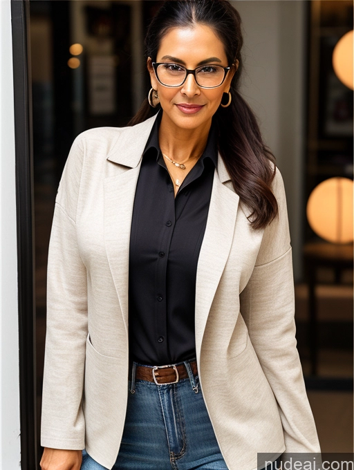 related ai porn images free for Milf Two Perfect Boobs Perfect Body Dark Skin 70s Indian Mall Blouse Casual Jacket Jeans Professor Secretary Shirt Stylish Sweater Cleavage Dark Lighting Detailed Sexy Face Glasses Ponytail