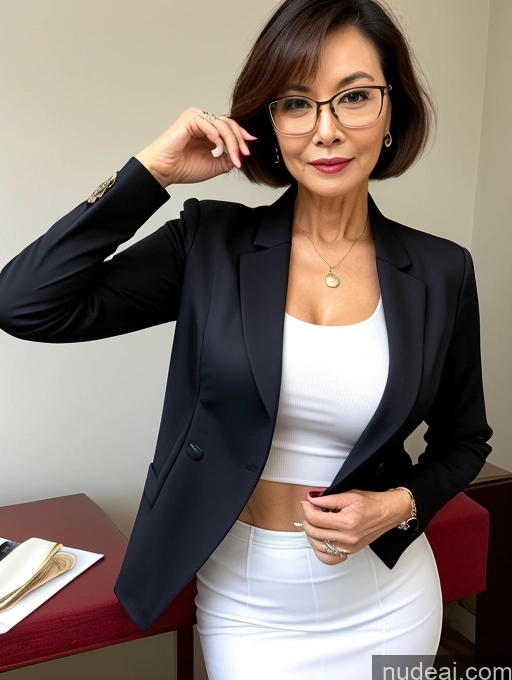 related ai porn images free for Milf Perfect Boobs Beautiful Glasses Perfect Body 60s Seductive Pixie Chinese Party Blouse Casual Jacket Professor Secretary Shirt Stylish Suit Cleavage Detailed Sexy Face