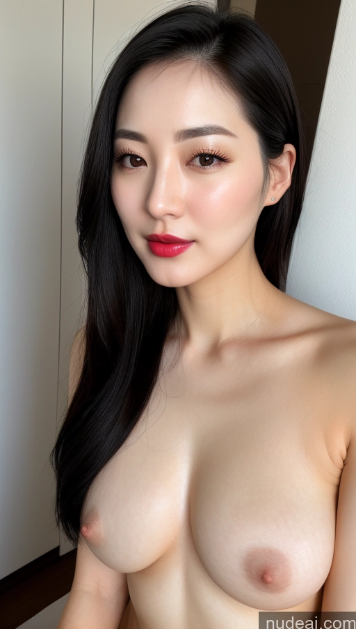 related ai porn images free for Woman One Small Tits Beautiful Lipstick Fairer Skin Black Hair Slicked Korean Close-up View 30s