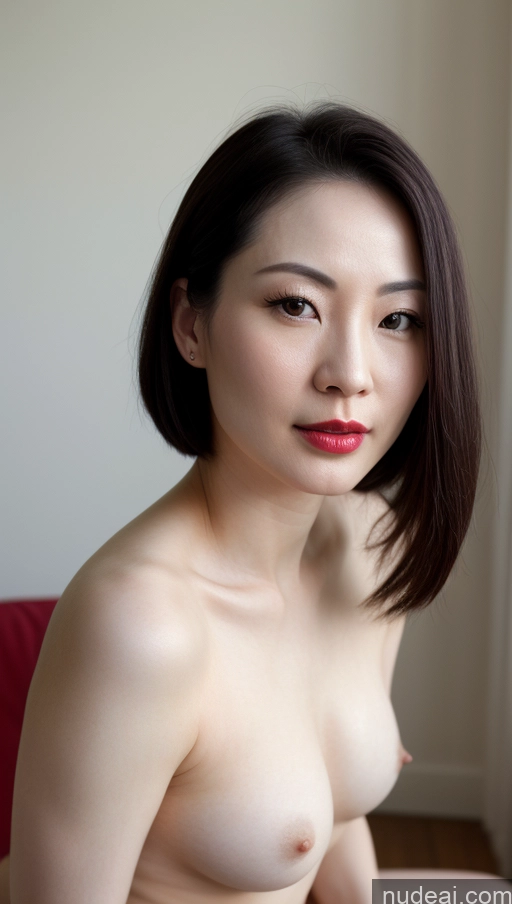 related ai porn images free for Woman One Beautiful Close-up View Skin Detail (beta) Fairer Skin Black Hair Slicked Chinese Small Tits Lipstick 30s