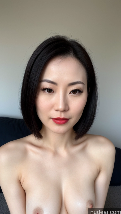 related ai porn images free for Woman One Beautiful Close-up View Fairer Skin Black Hair Slicked Chinese Small Tits Lipstick 30s Skin Detail (beta)