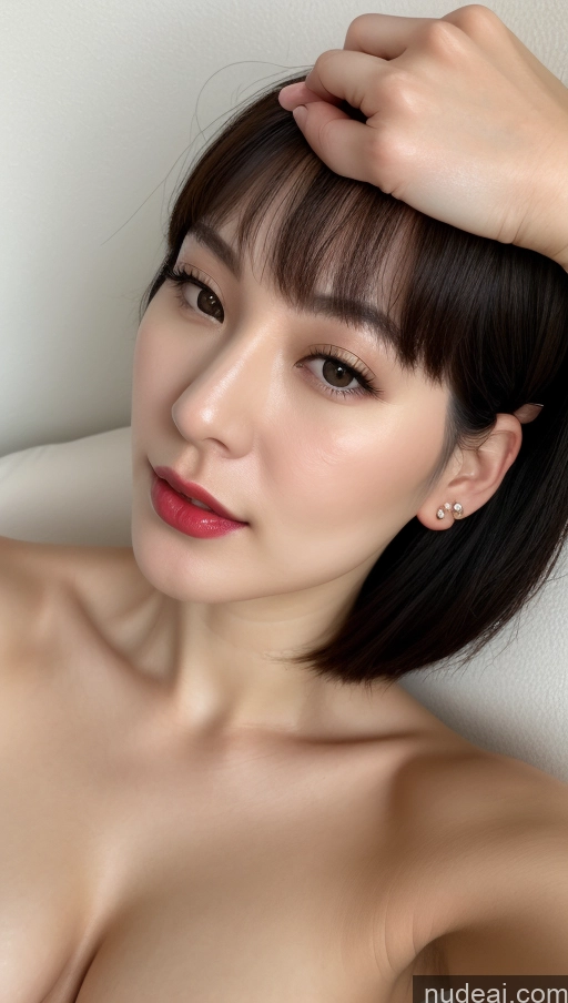 related ai porn images free for Woman One Small Tits Beautiful Lipstick Fairer Skin 30s Black Hair Korean Close-up View Bobcut