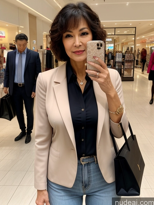 related ai porn images free for Milf Two Perfect Boobs Beautiful Perfect Body Short Hair 70s Chinese Mall Blouse Bra Casual Jacket Professor Secretary Shirt Stylish Suit Cleavage Detailed Sexy Face