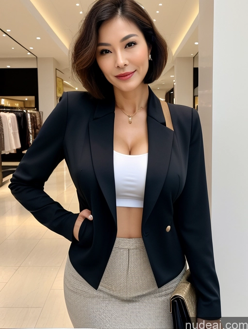 related ai porn images free for Milf Two Perfect Boobs Beautiful Perfect Body Short Hair 70s Chinese Mall Blouse Bra Casual Jacket Professor Secretary Shirt Stylish Suit Cleavage Detailed Sexy Face