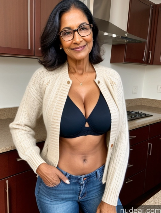 related ai porn images free for Milf Two Perfect Boobs Perfect Body Dark Skin 70s Indian Kitchen Jacket Jeans Professor Secretary Cleavage Partially Nude Detailed Sweater Stylish