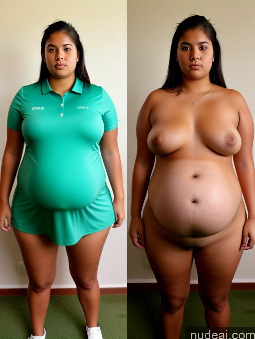 ai nude image of arafed woman with a green shirt and a woman with a green shirt pics of Woman Small Tits Chubby Thick Pregnant Woman Open Forward Sitting, Squating 18 Serious Brazilian Create An Open Vagina Golf Onoff