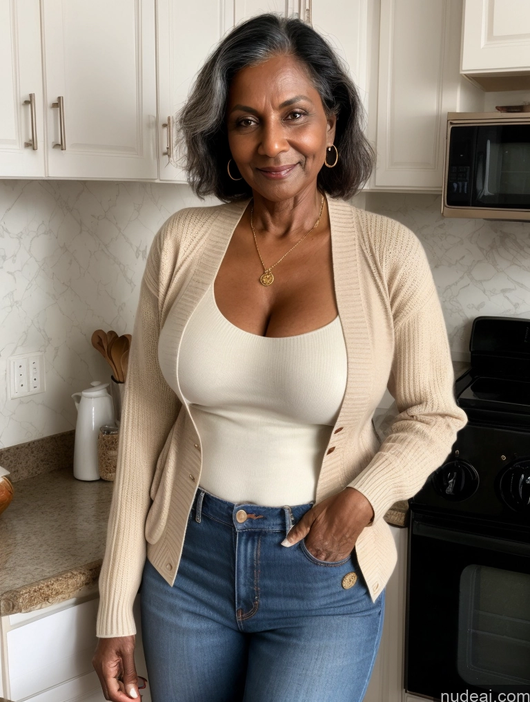 related ai porn images free for Milf Two Perfect Boobs Perfect Body Dark Skin 70s Indian Kitchen Jacket Jeans Professor Secretary Stylish Sweater Cleavage Partially Nude Detailed