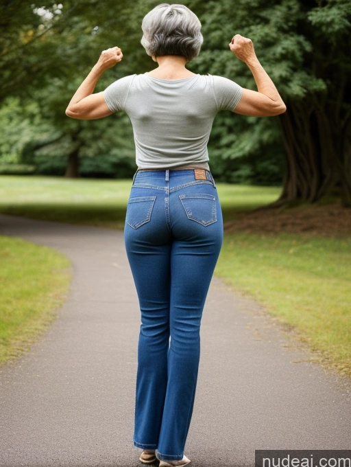 related ai porn images free for 70s Jeans Pixie T-pose Back View