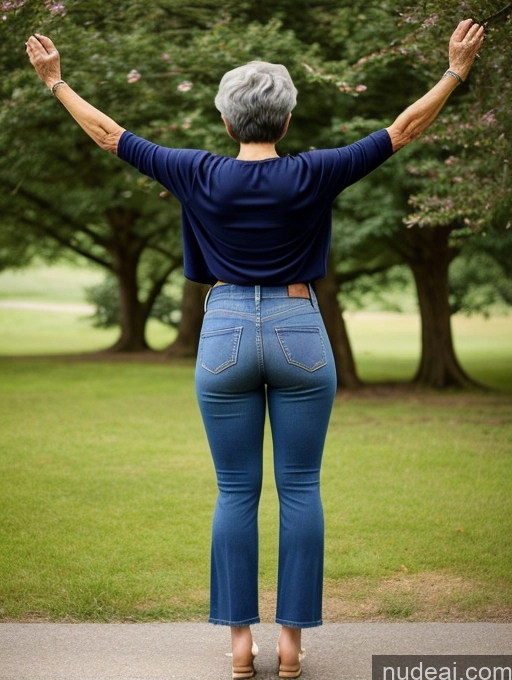 related ai porn images free for 70s Jeans Pixie T-pose Back View