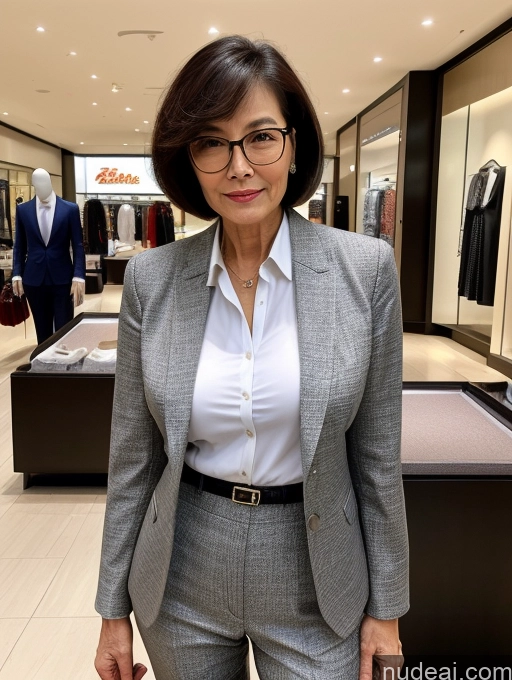 related ai porn images free for Milf Perfect Boobs Perfect Body Beautiful 70s Short Hair Chinese Mall Blouse Bra Casual Suit Shirt Stylish Secretary Professor Jacket Cleavage Detailed Glasses