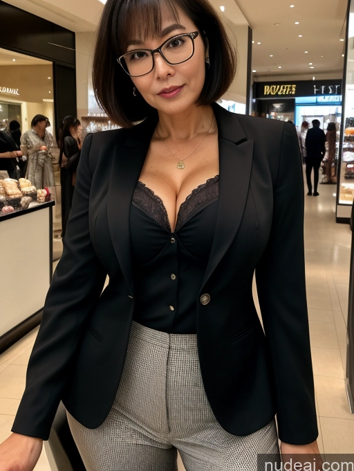 related ai porn images free for Milf Perfect Boobs Perfect Body Short Hair Mall Blouse Bra Casual Suit Shirt Stylish Secretary Professor Jacket Cleavage Detailed Busty Dark Lighting Korean Glasses 50s