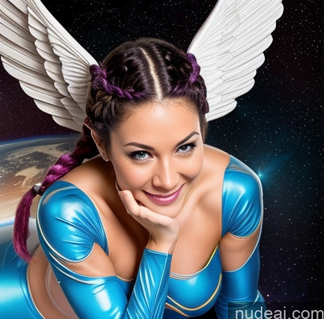 related ai porn images free for Muscular Front View Superhero Perfect Body 30s Happy Sexy Face Ahegao Superheroine Science Fiction Style Angel Partially Nude One Perfect Boobs Small Tits Purple Hair Braided Portuguese Space Suit