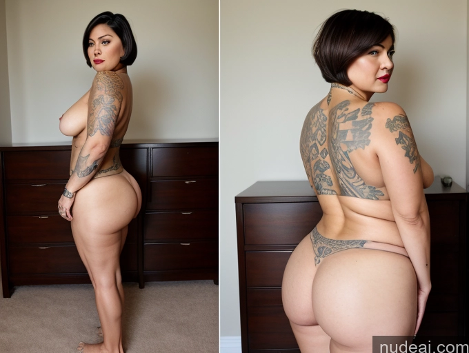 related ai porn images free for Milf Tattoos Lipstick Big Ass Thick Chubby Big Hips Short Hair Latina Back View