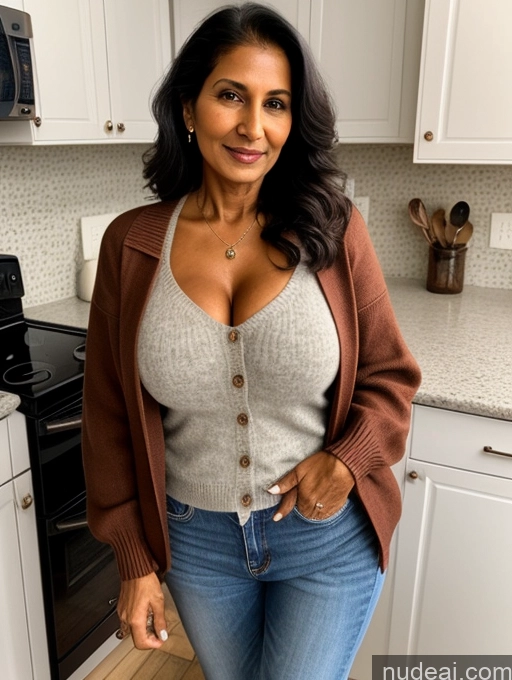 related ai porn images free for Milf Two Perfect Boobs Perfect Body Dark Skin 70s Indian Kitchen Jacket Jeans Professor Secretary Stylish Sweater Cleavage Partially Nude Detailed