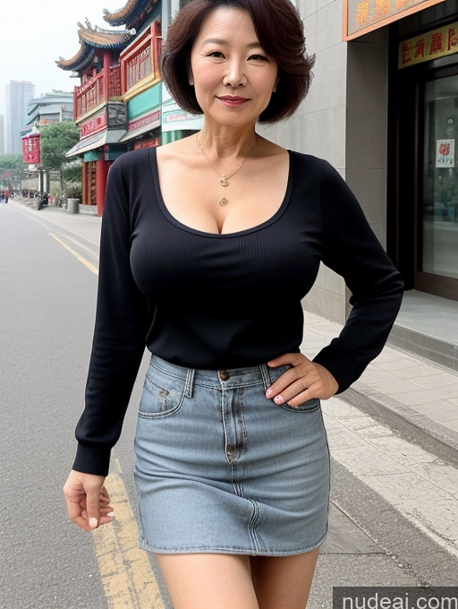 related ai porn images free for Milf Two 60s Chinese Casual Stylish Cleavage Detailed