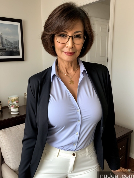 related ai porn images free for Milf Perfect Boobs Beautiful Glasses Perfect Body 60s Seductive Pixie Chinese Party Blouse Casual Jacket Professor Secretary Shirt Stylish Suit Cleavage Detailed Sexy Face