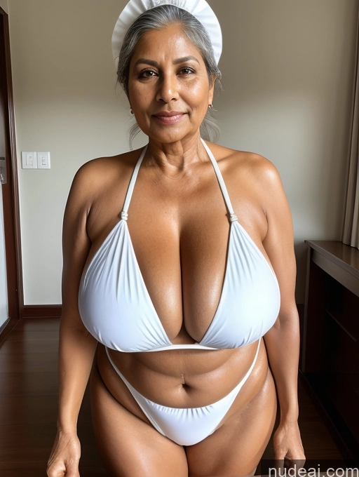 related ai porn images free for Milf One Busty Huge Boobs Thick Tanned Skin 70s Indian Front View Maid Microkini Thong