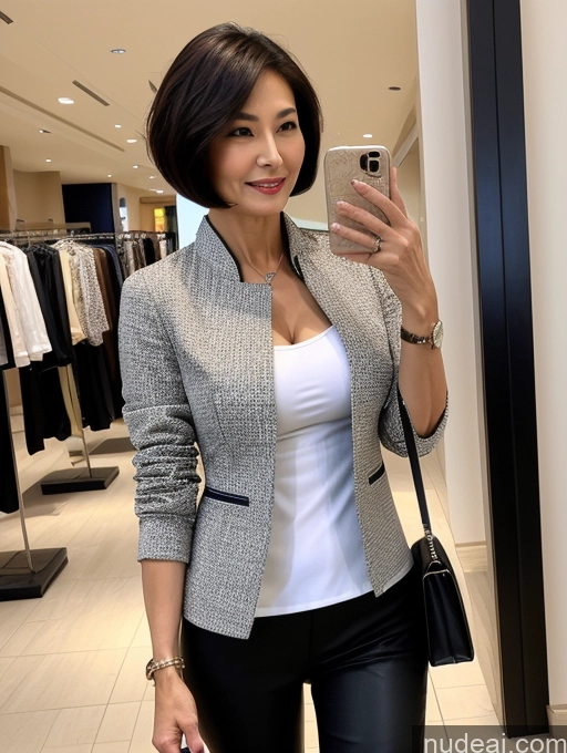 related ai porn images free for Milf Perfect Boobs Perfect Body Short Hair 70s Chinese Mall Blouse Bra Casual Jacket Professor Secretary Shirt Stylish Suit Cleavage Detailed