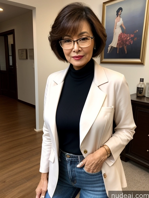 related ai porn images free for Milf Perfect Boobs Beautiful Glasses Perfect Body 60s Seductive Pixie Chinese Party Blouse Casual Jacket Professor Secretary Shirt Stylish Suit Cleavage Detailed Sexy Face