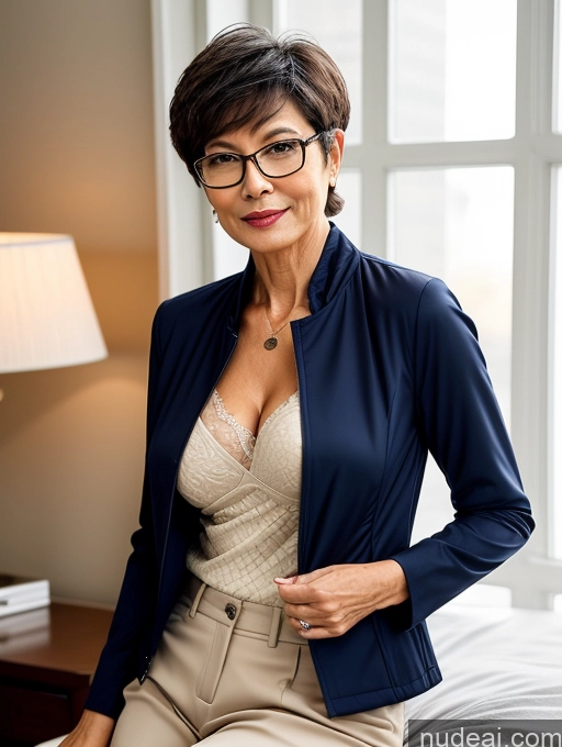 related ai porn images free for Milf Perfect Boobs Beautiful Glasses Perfect Body Short Hair Asian Blouse Bra Casual Jacket Professor Secretary Stylish Suit Cleavage Detailed Sexy Face 60s Bedroom