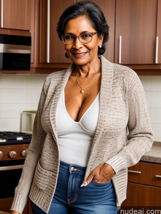 related ai porn images free for Milf Two Perfect Boobs Perfect Body Dark Skin 70s Indian Kitchen Jacket Jeans Professor Secretary Stylish Sweater Cleavage Partially Nude Detailed