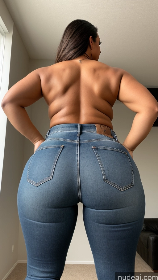 ai nude image of araffe butt - bari woman in jeans showing off her butt pics of Athlete Big Ass Big Hips Jeans