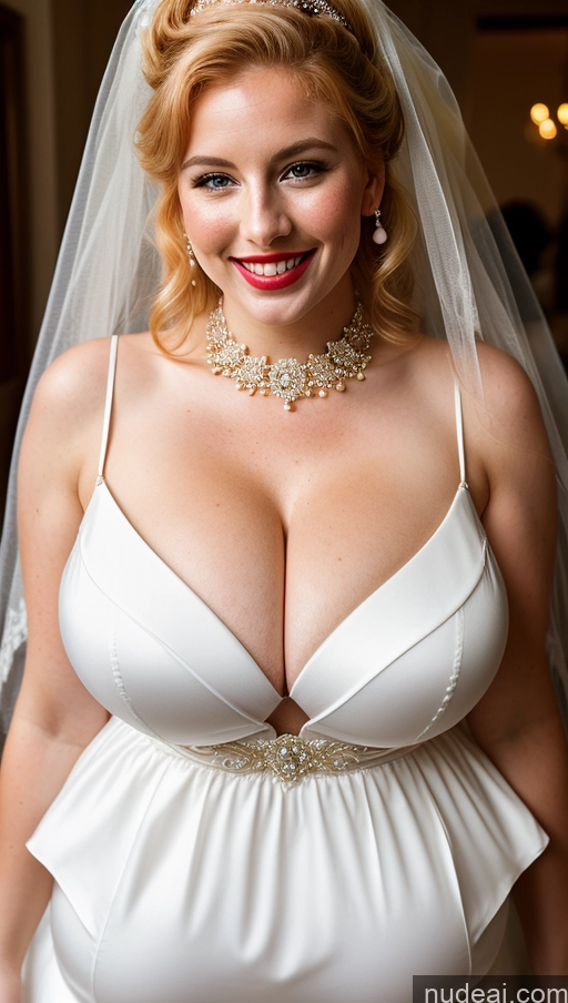 ai nude image of arafed woman in a wedding dress with a veil and a necklace pics of Huge Boobs Busty Perfect Boobs Beautiful Big Ass Lipstick Thick Big Hips Perfect Body Fairer Skin Blonde Wedding Victorian Cleavage Laughing Happy Pearl Jewelry Hair Bun Irish 20s