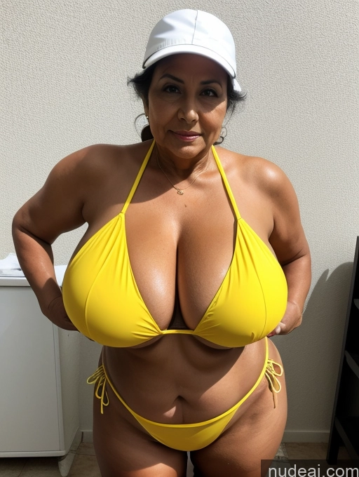 related ai porn images free for One Busty Huge Boobs Thick Tanned Skin Front View Microkini Thong Indian Milf 70s Construction Worker Maid