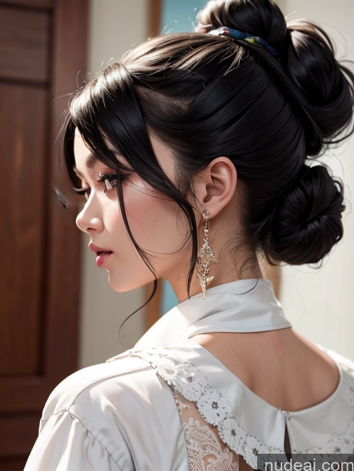 related ai porn images free for Woman Black Hair Hair Bun Asian Stylish