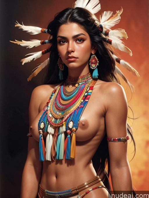 related ai porn images free for Tanned Skin Native American Front View Art By Boris Vallejo Boris Vallejo Art Style Skinny Traditional Straight