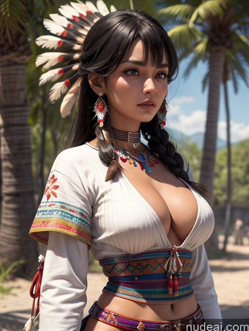 related ai porn images free for Tanned Skin Bangs Native American Front View Traditional Small Tits 3d Samdoesart