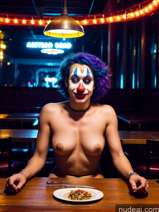 related ai porn images free for One Detailed Clown At The Circus Cyberpunk Restaurant