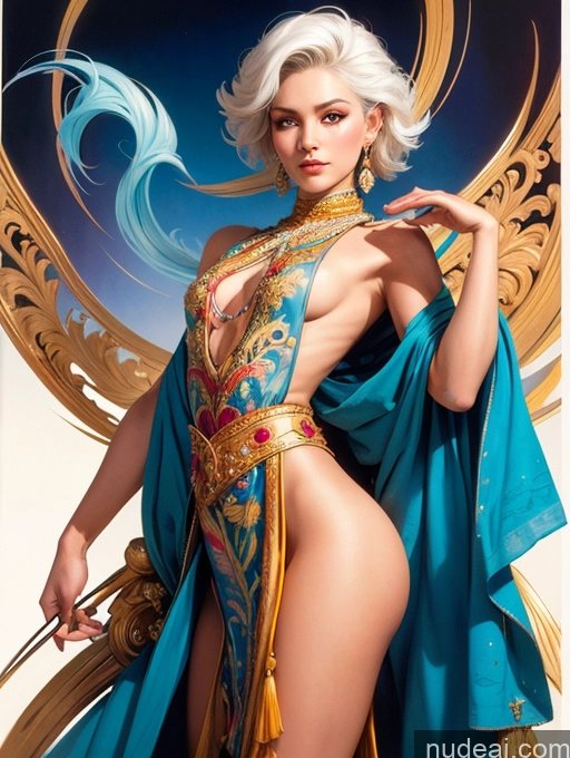 related ai porn images free for Traditional Art By Boris Vallejo Boris Vallejo Art Style White Hair Dynamic View Thai Short Skinny