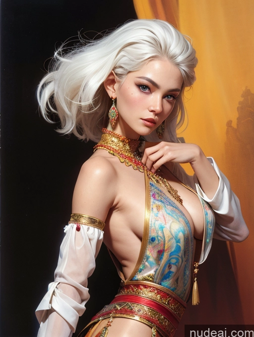 related ai porn images free for Traditional Art By Boris Vallejo Boris Vallejo Art Style White Hair Dynamic View Thai Skinny Short Long Hair